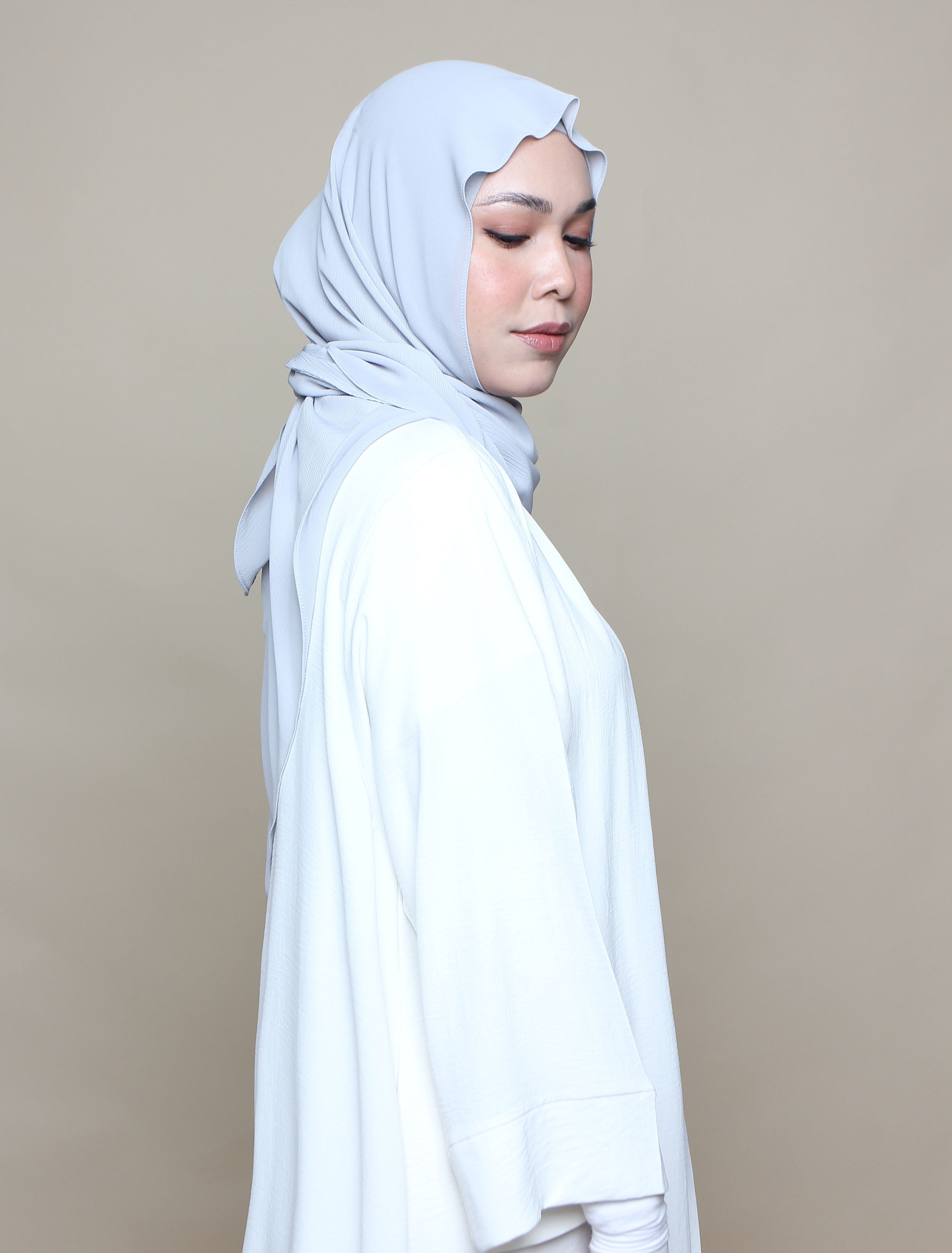 Easy Breezy Tri Chiffon Crinkle - Light Grey