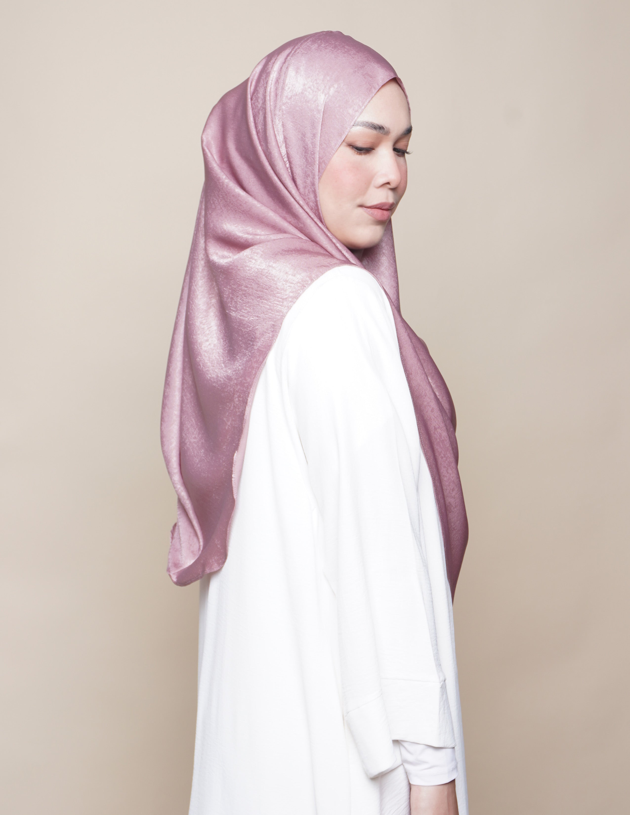 Khadijah Satin Crepe - Blush