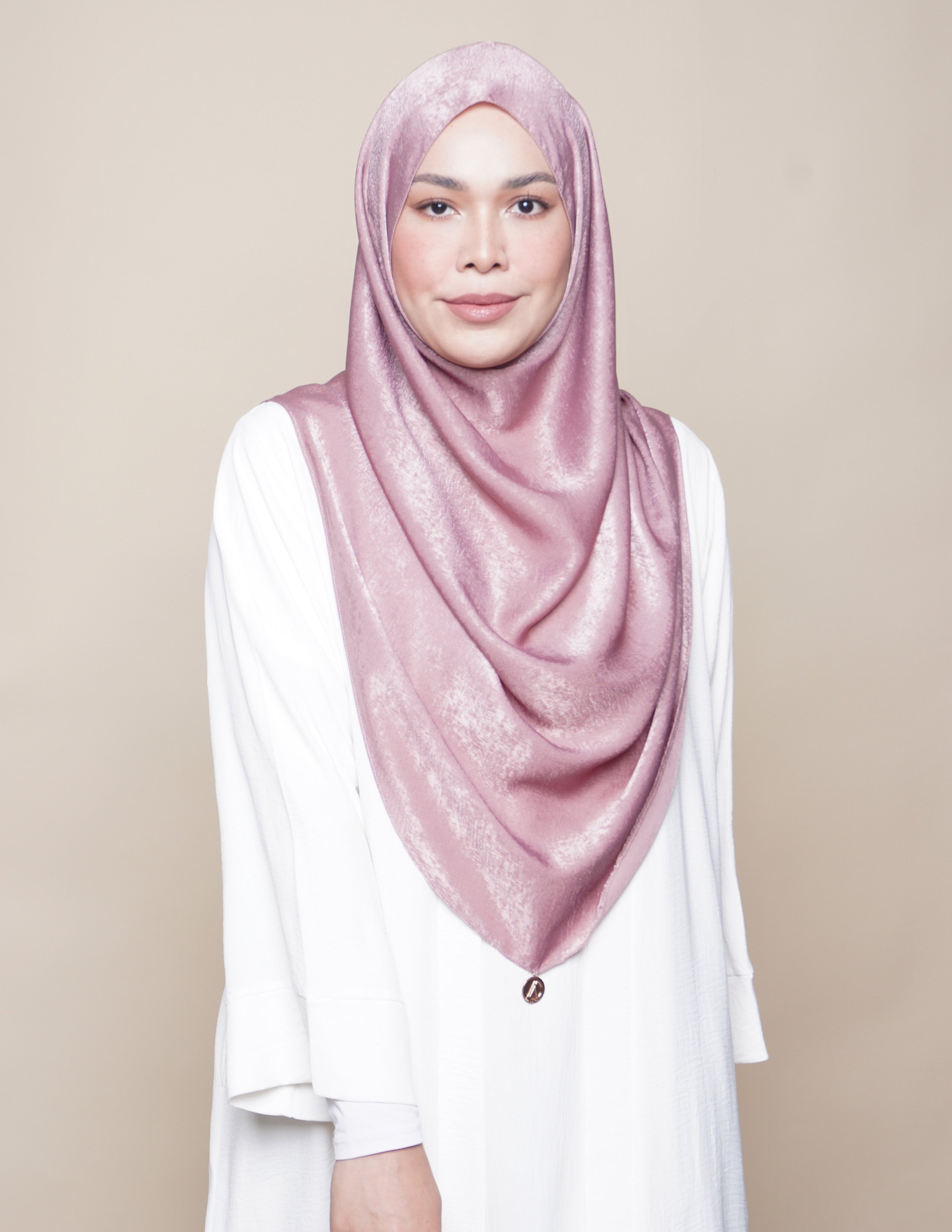 Khadijah Satin Crepe - Blush