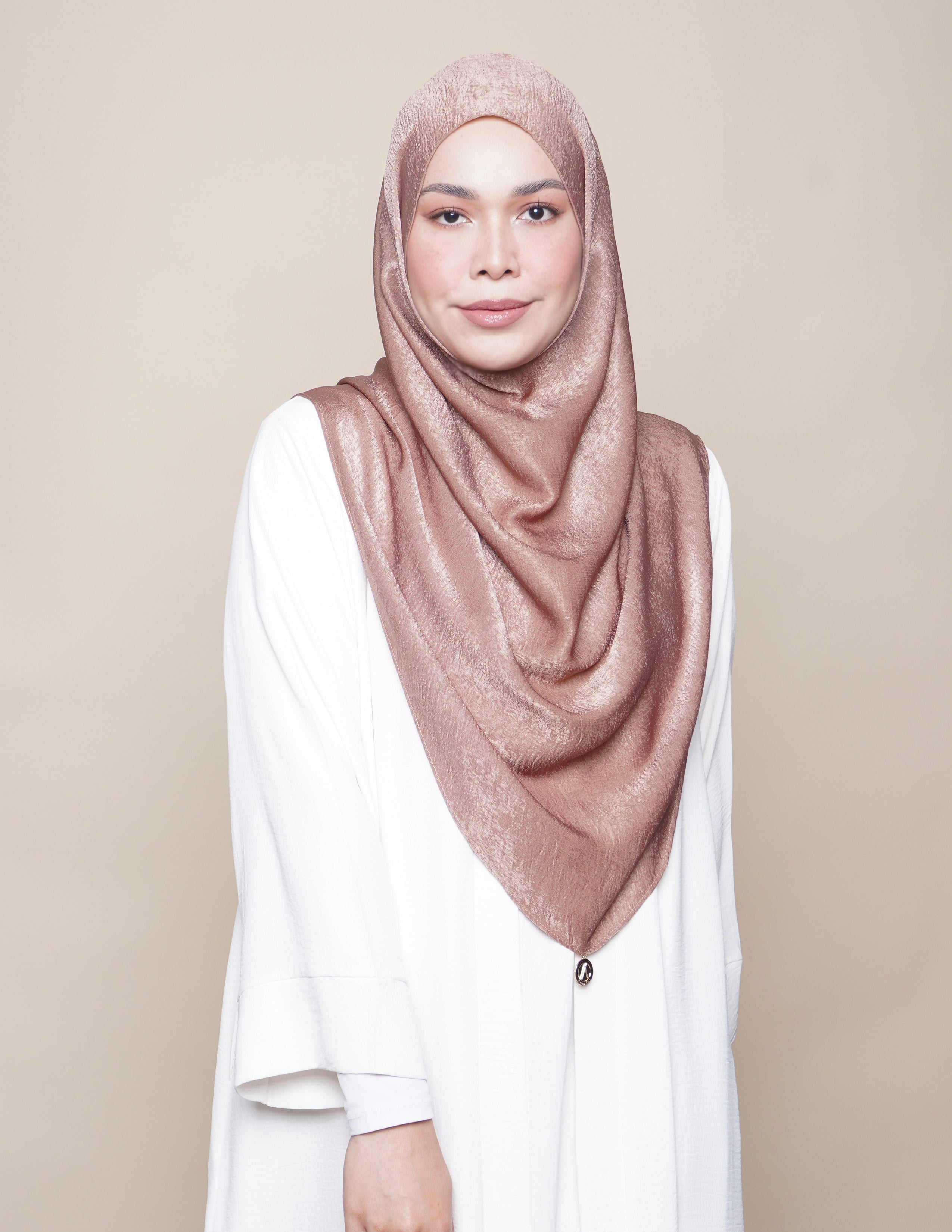 Khadijah Satin Crepe - Bronze