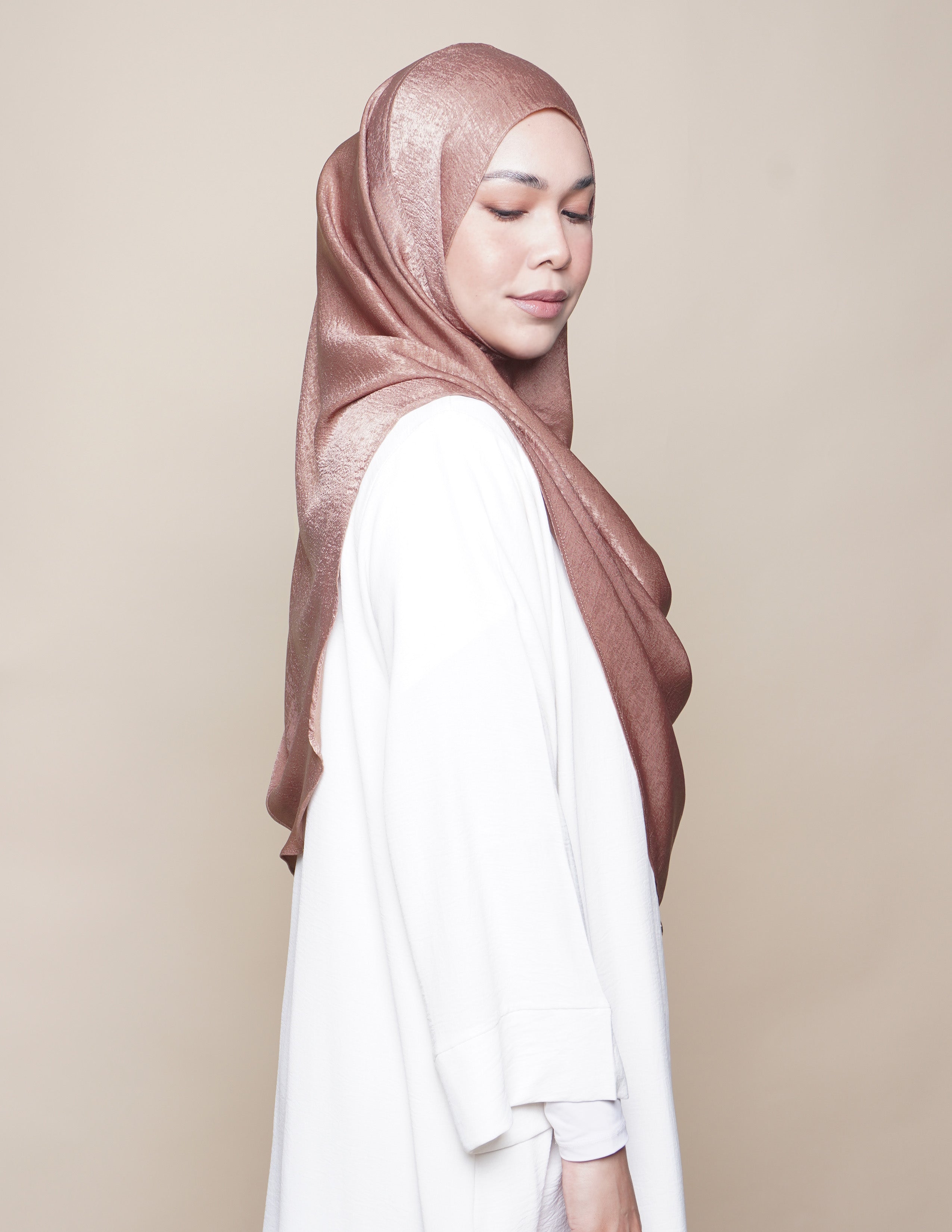 Khadijah Satin Crepe - Bronze