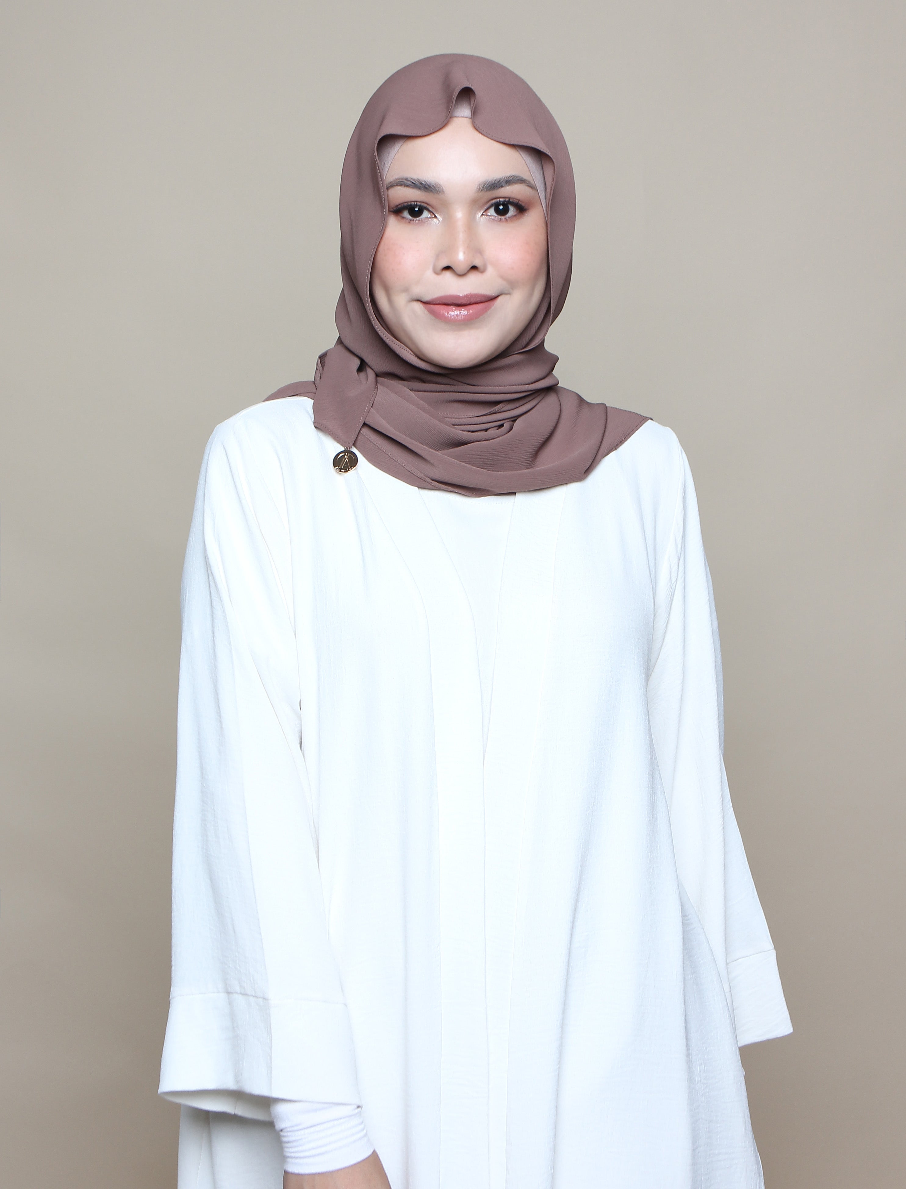 Easy Breezy Tri Chiffon Crinkle - Soft Cocoa