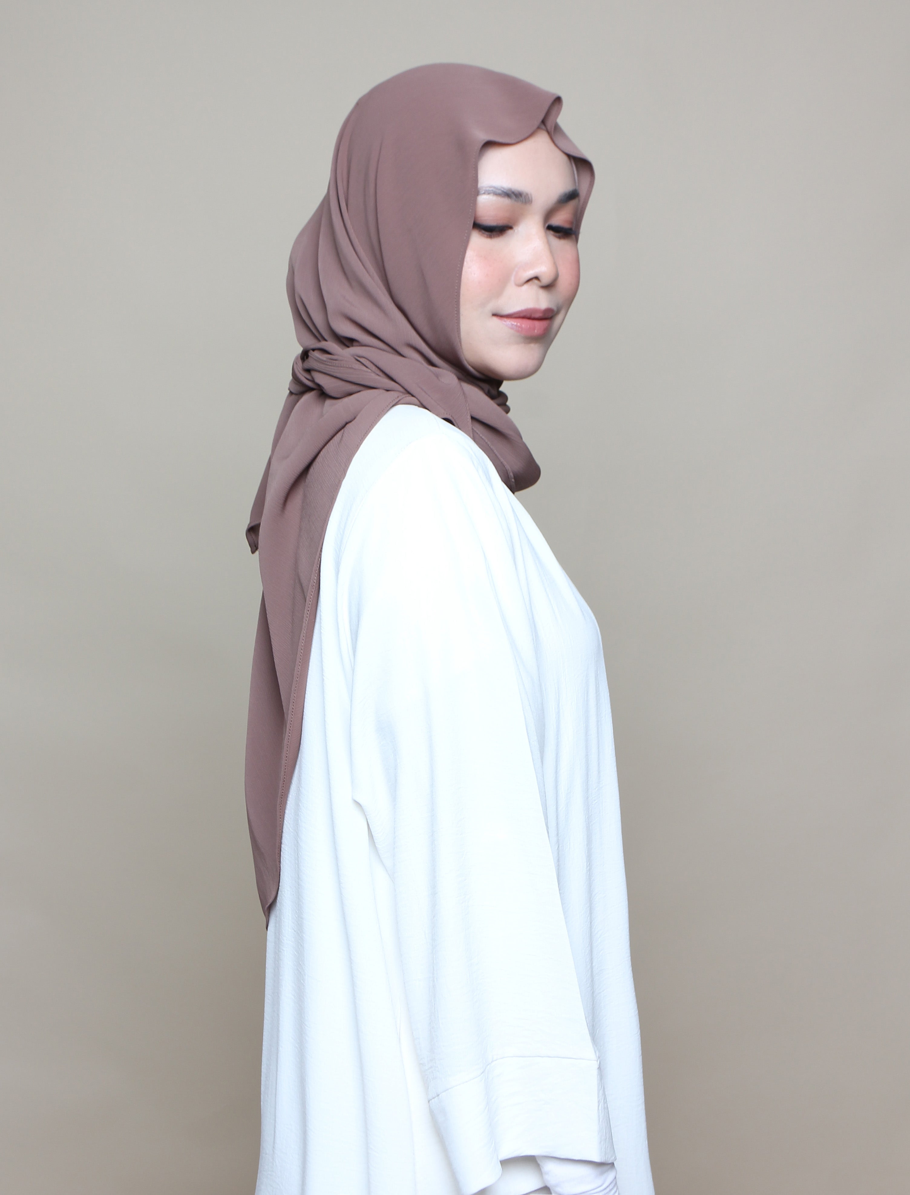 Easy Breezy Tri Chiffon Crinkle - Soft Cocoa