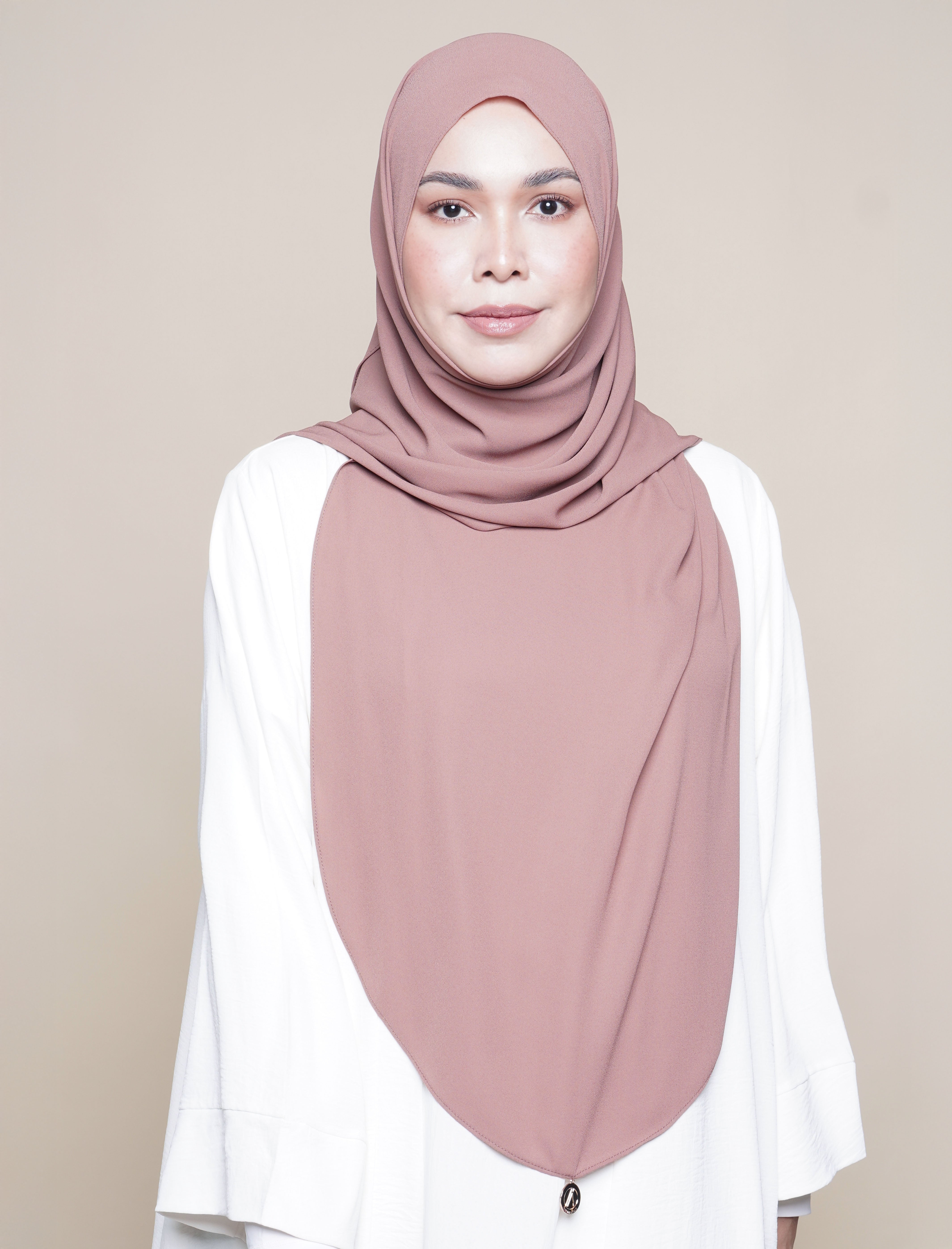 Maryam Soft Chiffon Onesie - Brown Stone