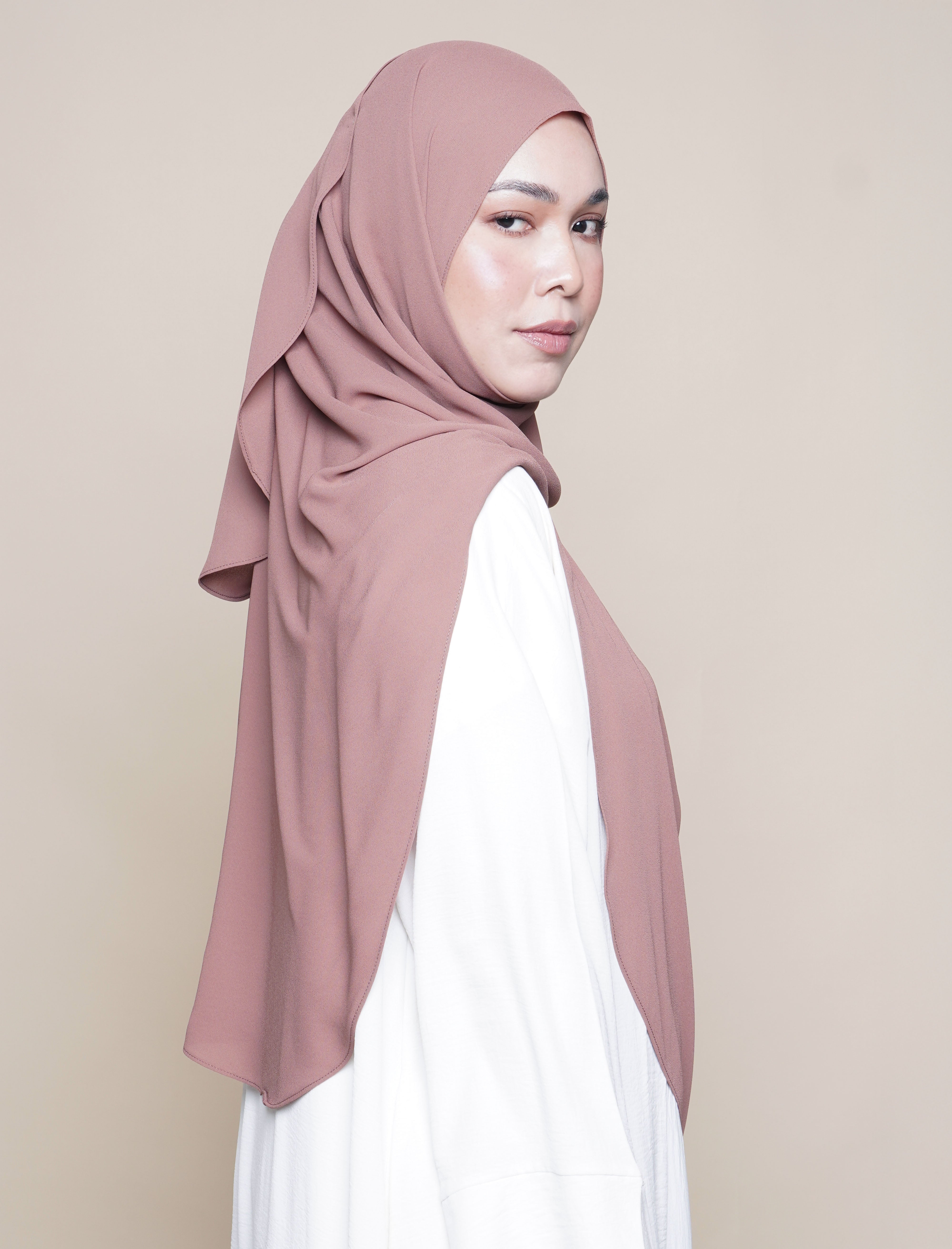 Maryam Soft Chiffon Onesie - Brown Stone