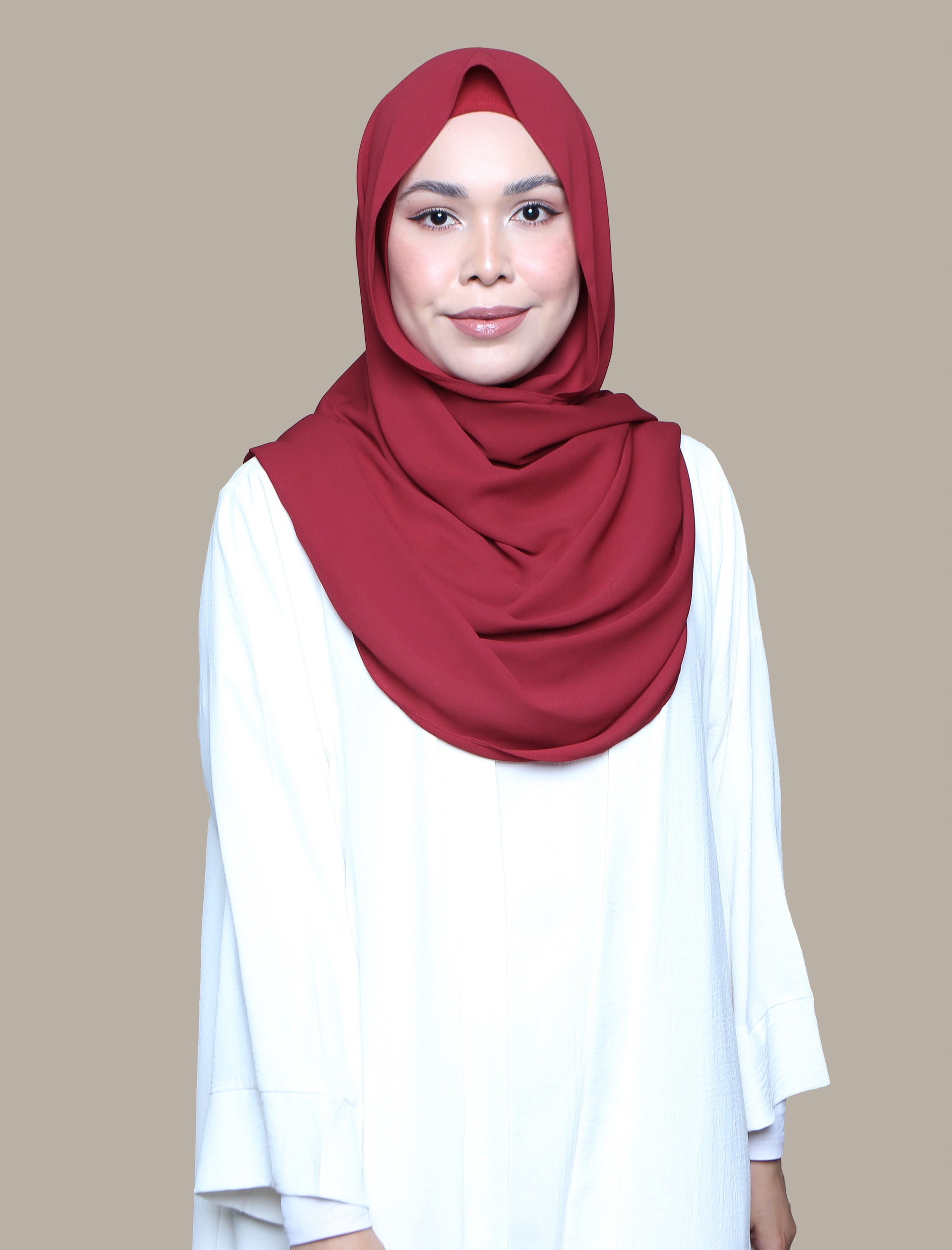 Easy Breezy Soft Chiffon - Burgundy Red