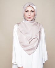 Glimmer Satin Square Scarf - Champagne