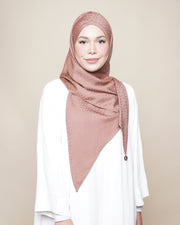 Embossed Satin Silk Lux Turban Tri - Cinnamon
