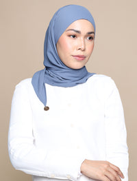 Korean Chiffon Tri Lux Square - Cornflower Blue