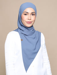 Korean Chiffon Tri Lux Square - Cornflower Blue