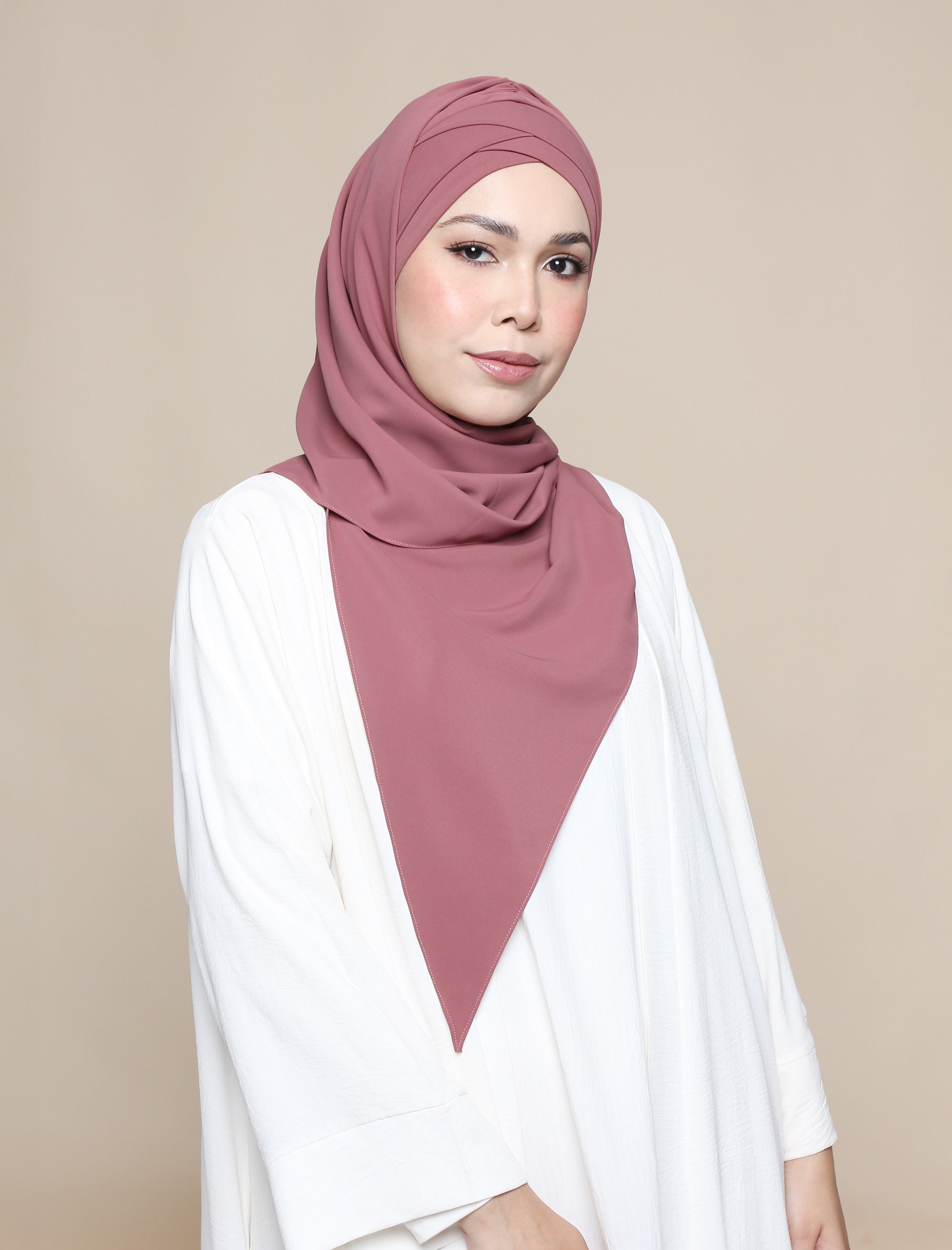 Buttery Tri Lux Turban - Dry Rose