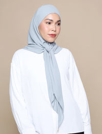Korean Chiffon Tri Lux Square - Dusty Blue