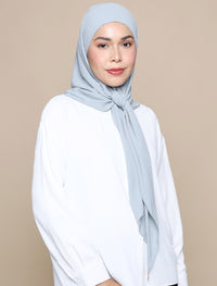Korean Chiffon Tri Lux Square - Dusty Blue