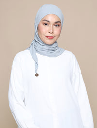 Korean Chiffon Tri Lux Square - Dusty Blue