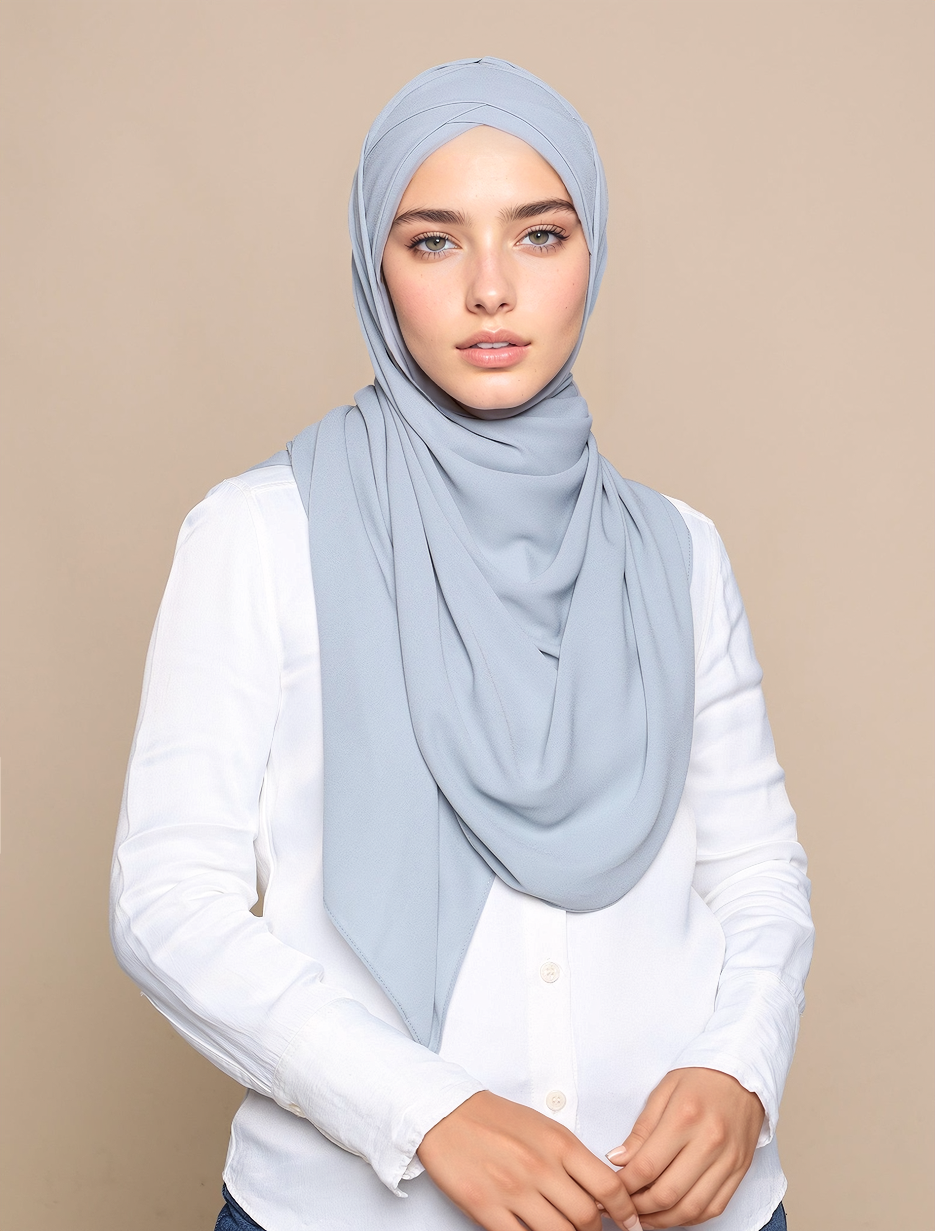 Lux Turban Korean Chiffon - Dusty Blue