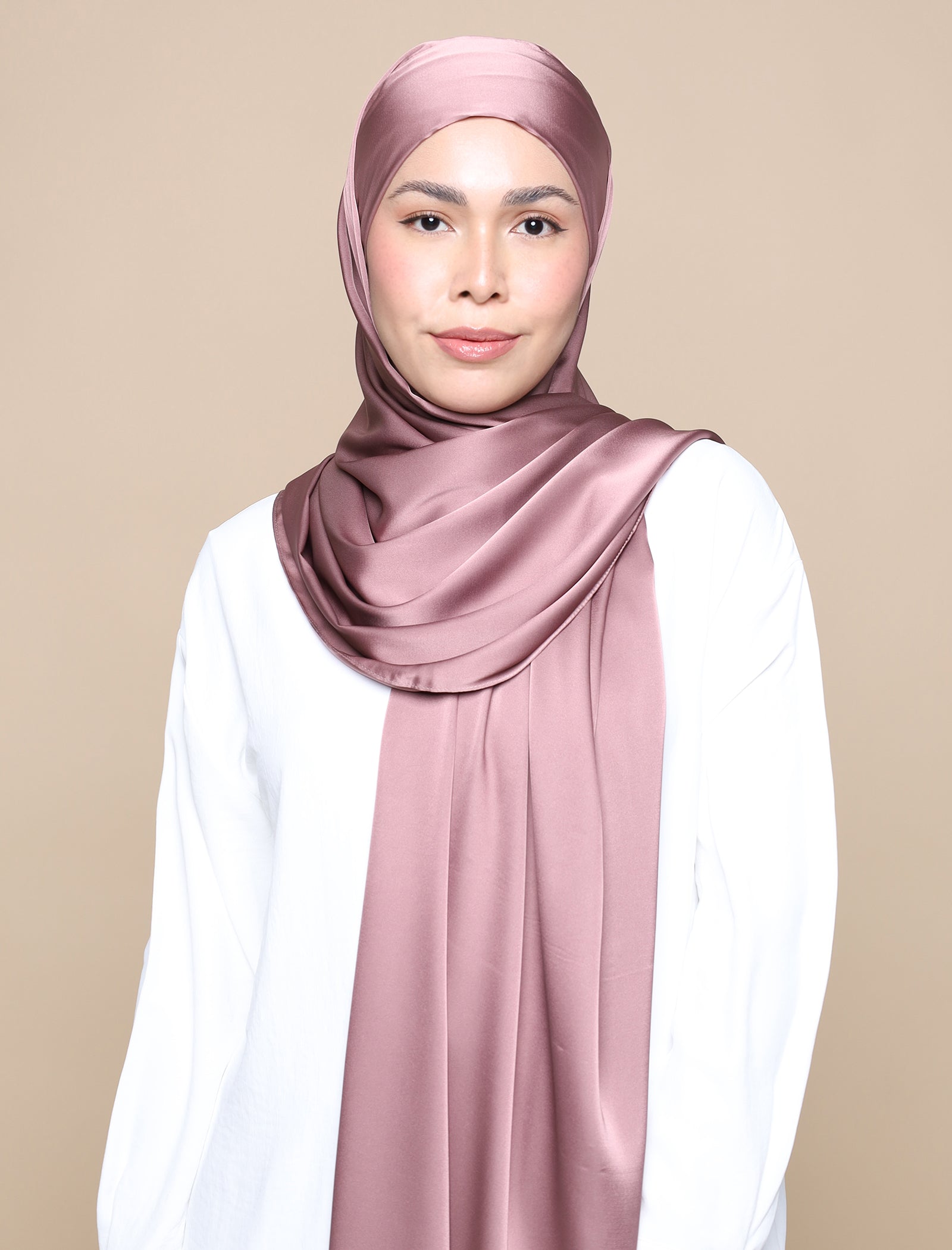 Lux Square Soft Satin Silk - Dusty Orchid