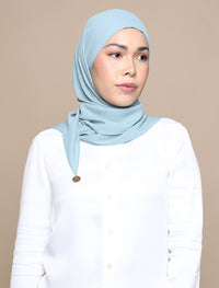 Korean Chiffon Tri Lux Square - Eggshell Blue