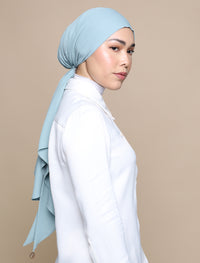 Korean Chiffon Tri Lux Square - Eggshell Blue