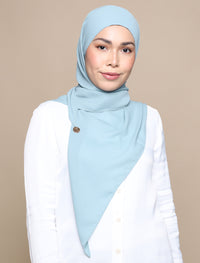 Korean Chiffon Tri Lux Square - Eggshell Blue