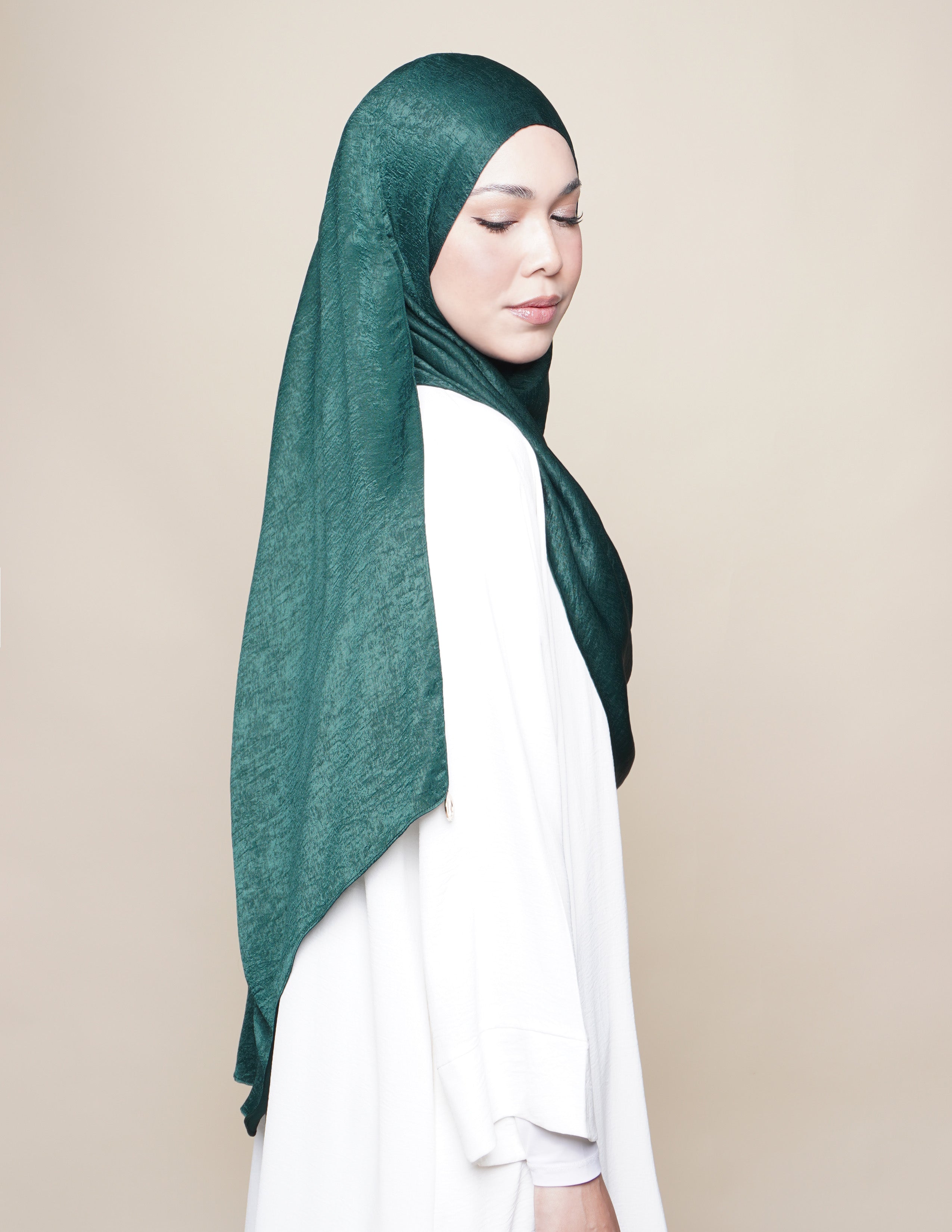 Raudhah Satin Crepe - Emerald
