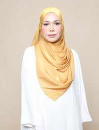 Shimmer Satin Shawl - Gold