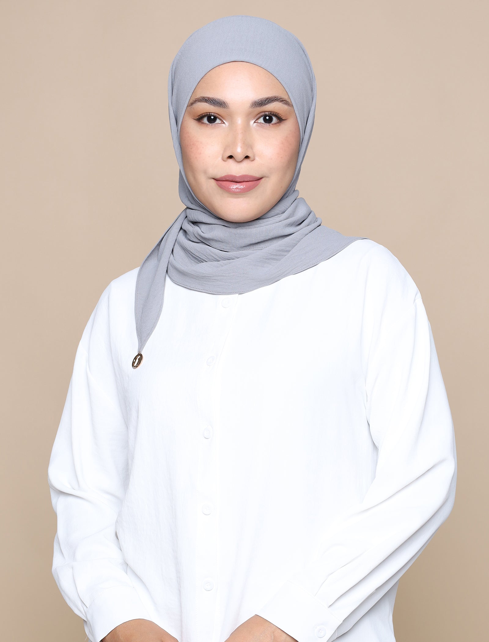 Soft Crepe Tri Lux Square - Grey