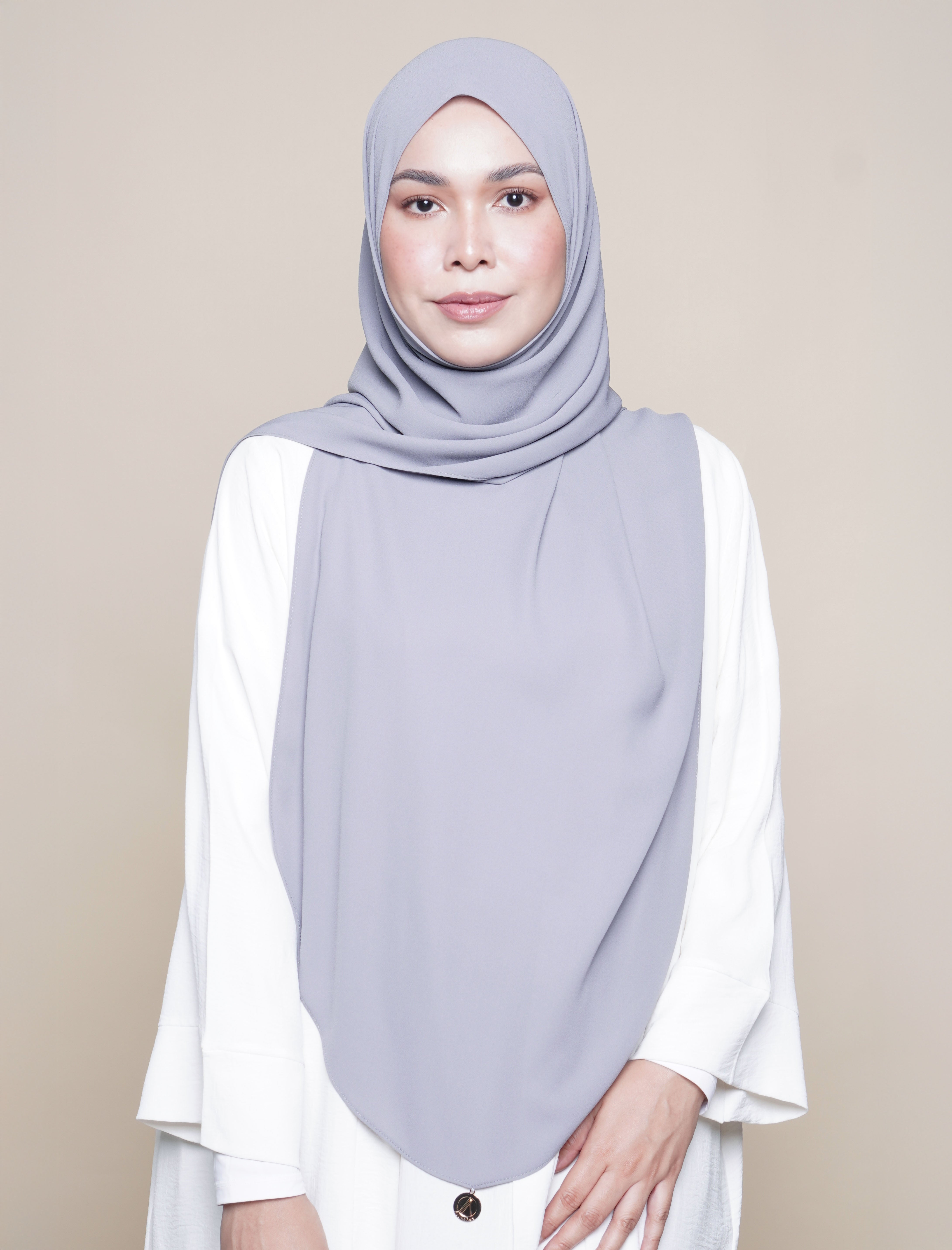 Maryam Soft Chiffon Onesie - Grey
