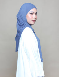 Jannah Instant Tri Moss Crepe - Holland Blue