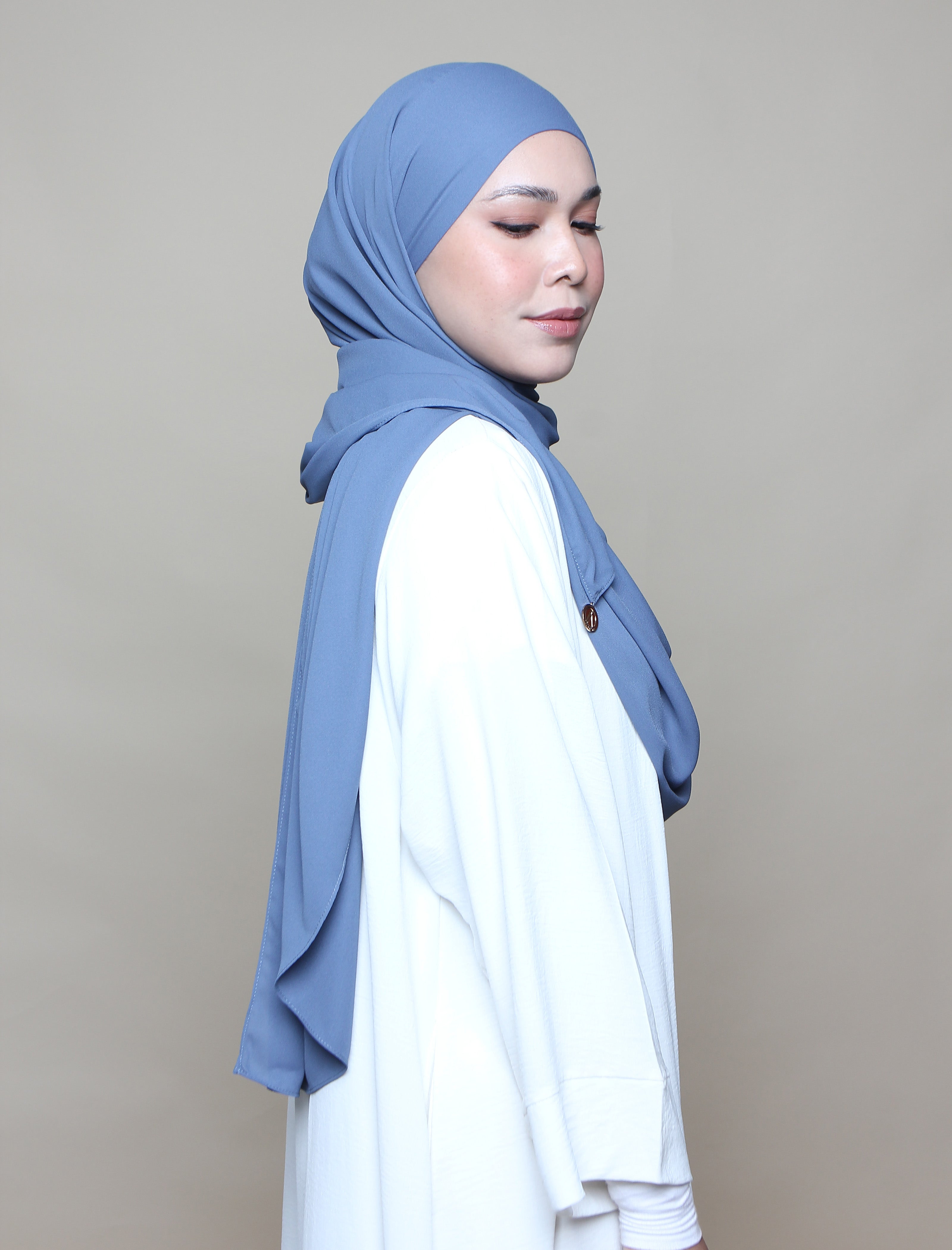 Soft Chiffon Lux Square Shawl - Holland Blue