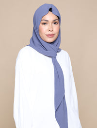 Soft Crepe Tri Scarf - Holland Blue