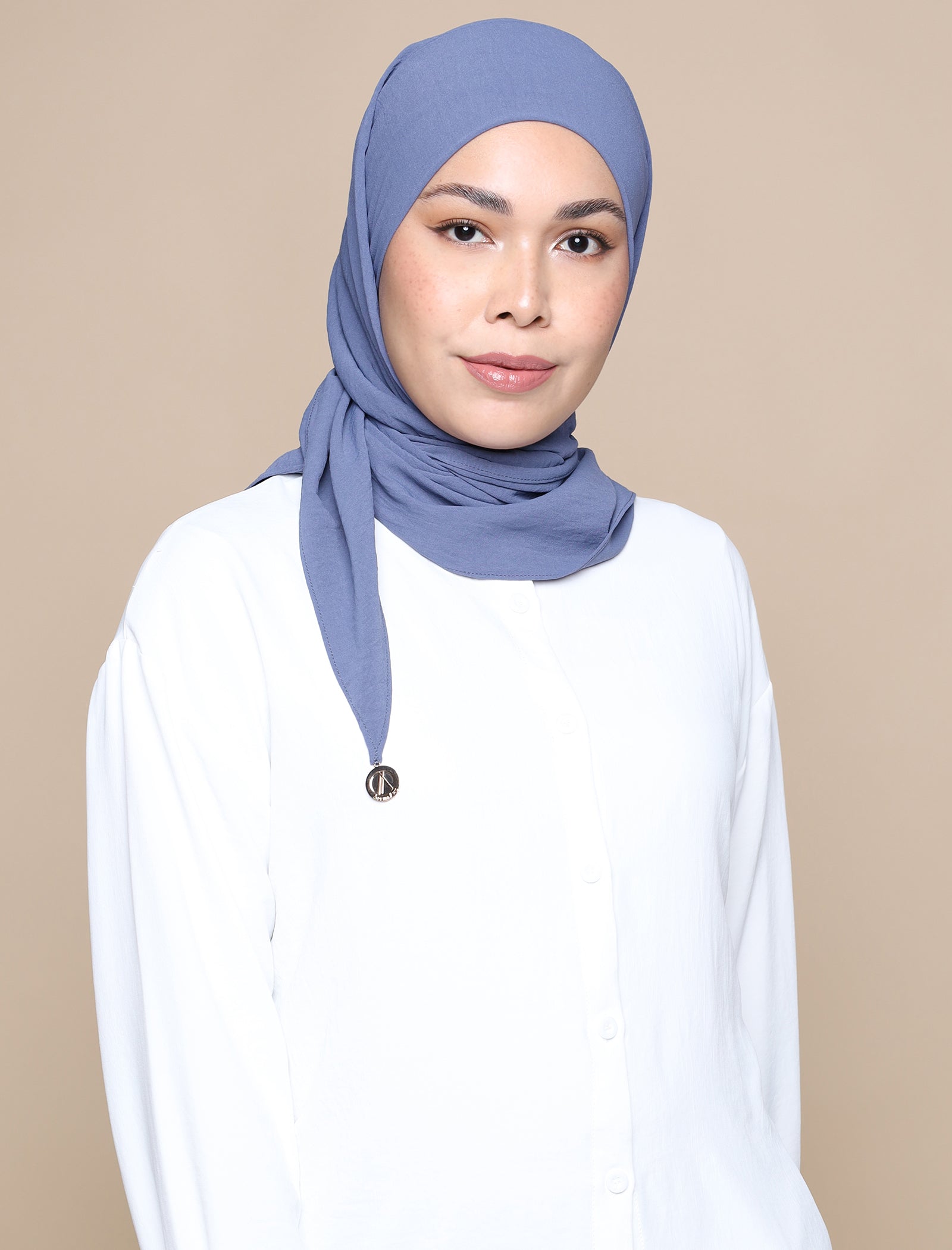 Soft Crepe Tri Lux Square - Holland Blue