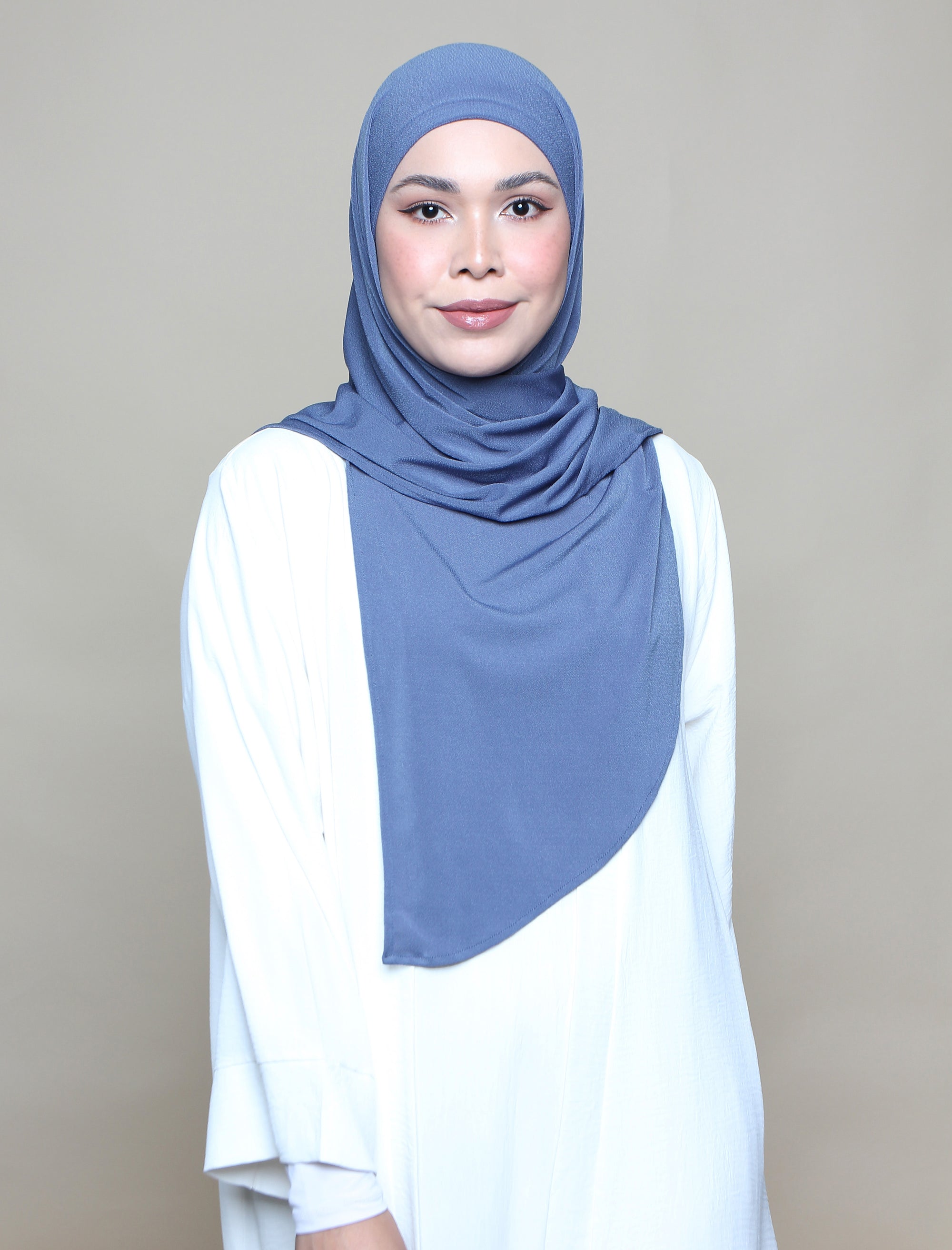 Jannah Instant Tri Moss Crepe - Holland Blue