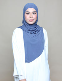 Jannah Instant Tri Moss Crepe - Holland Blue
