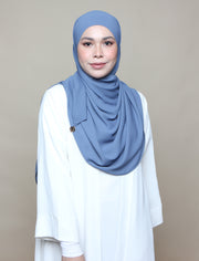 Soft Chiffon Lux Square Shawl - Holland Blue