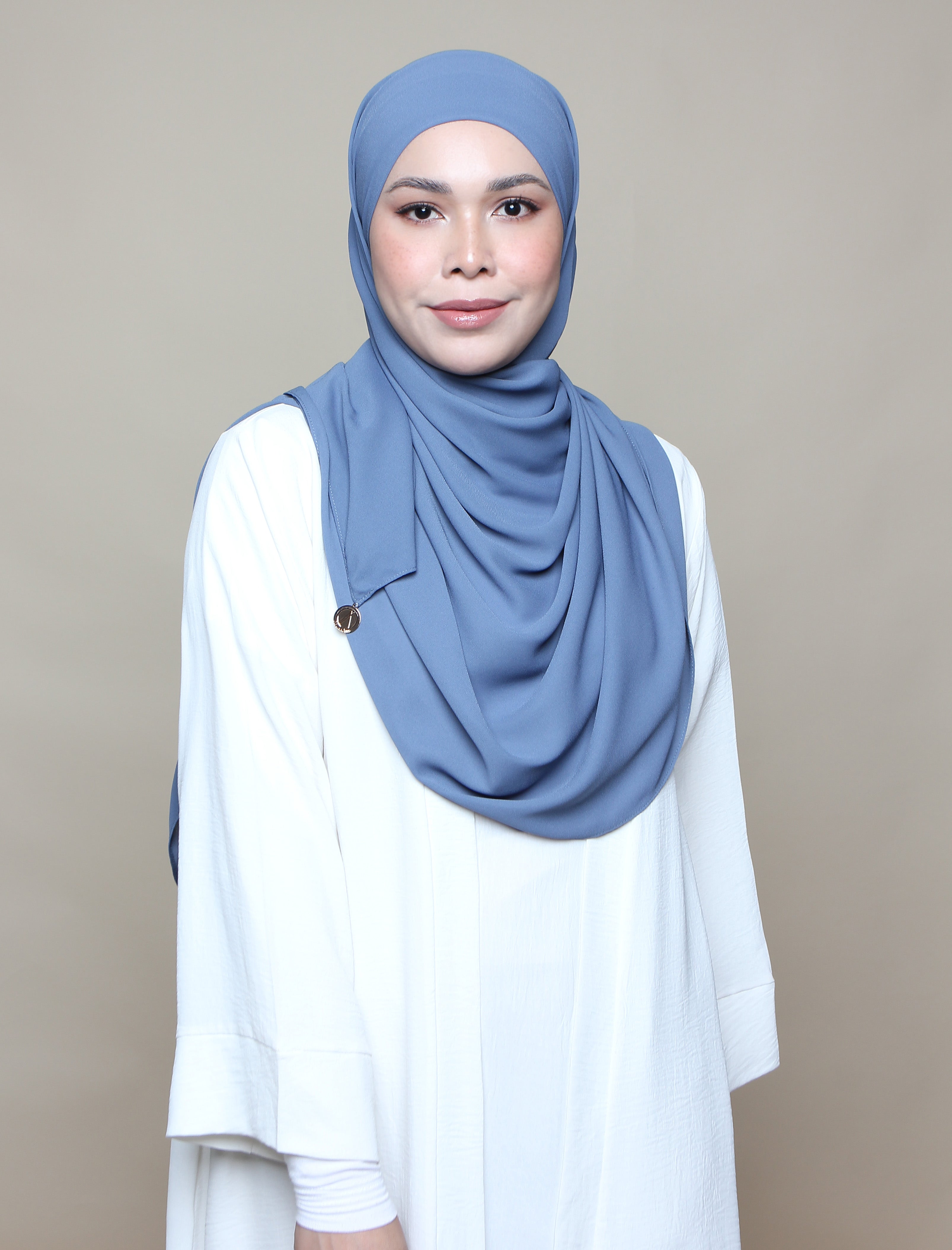 Soft Chiffon Lux Square Shawl - Holland Blue