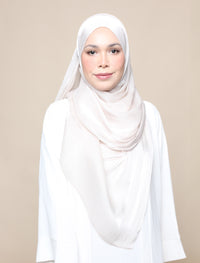 Shimmer Satin Shawl - Ivory