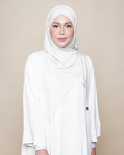 Embossed Satin Silk Lux Turban Tri - Ivory