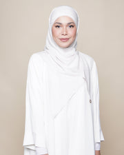 Embossed Satin Silk Lux Square Tri - Ivory