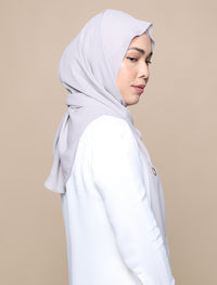 Korean Chiffon Tri Scarf - Light Grey