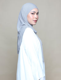 Jannah Instant Tri Moss Crepe - Light Grey