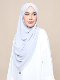 Khadijah Chiffon Crinkle - Light Grey