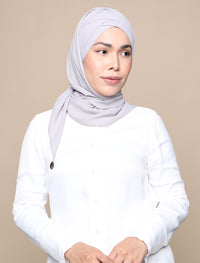 Korean Chiffon Tri Lux Turban - Light Grey