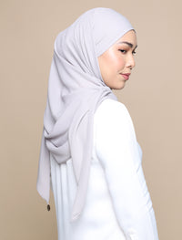 Korean Chiffon Tri Lux Square - Light Grey