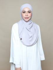 Soft Chiffon Lux Square Shawl - Light Grey