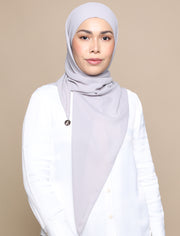 Korean Chiffon Tri Lux Square - Light Grey