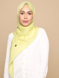 Herringbone Voile Tri Scarf - Lime