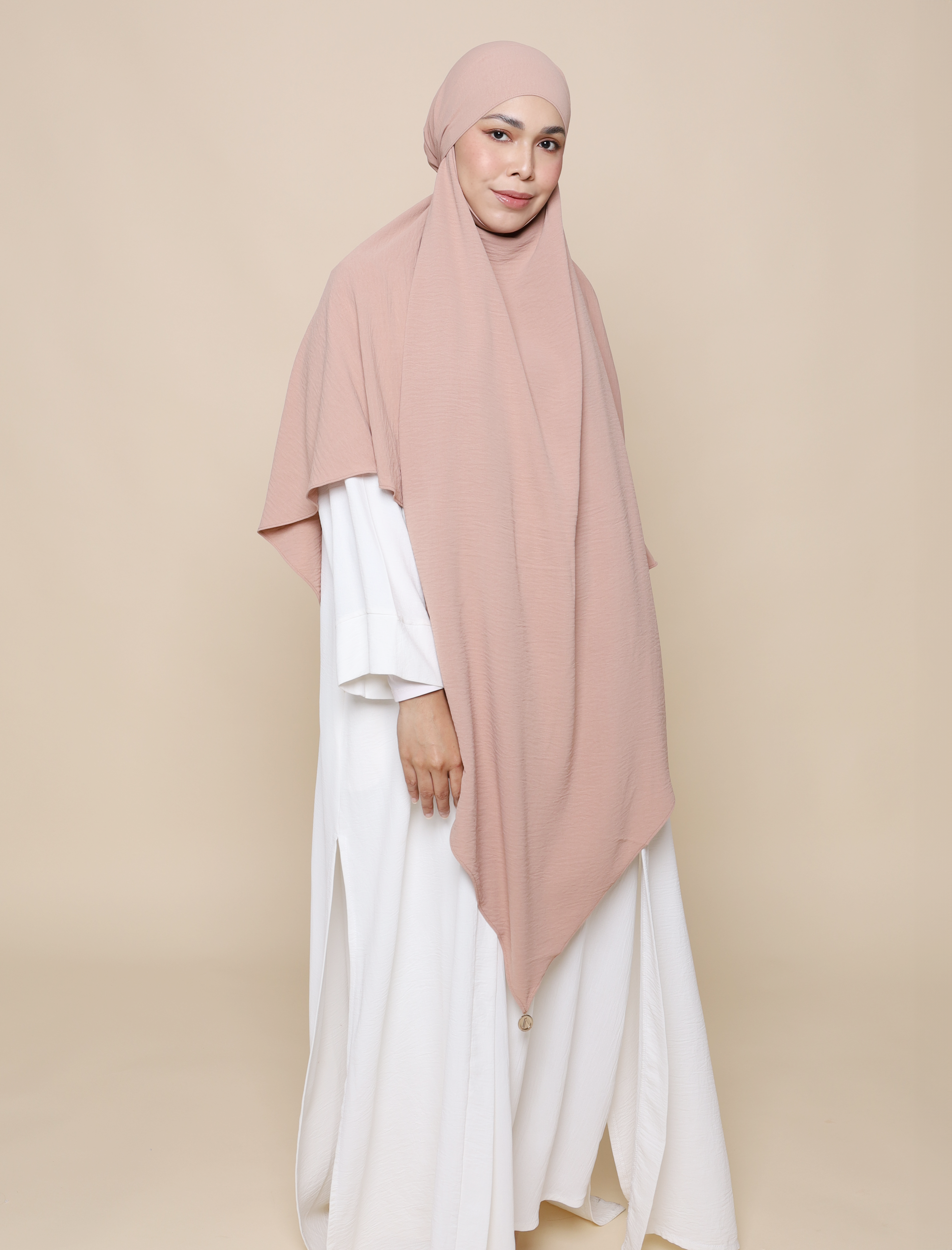 Khimar Crepe - Milk Tea