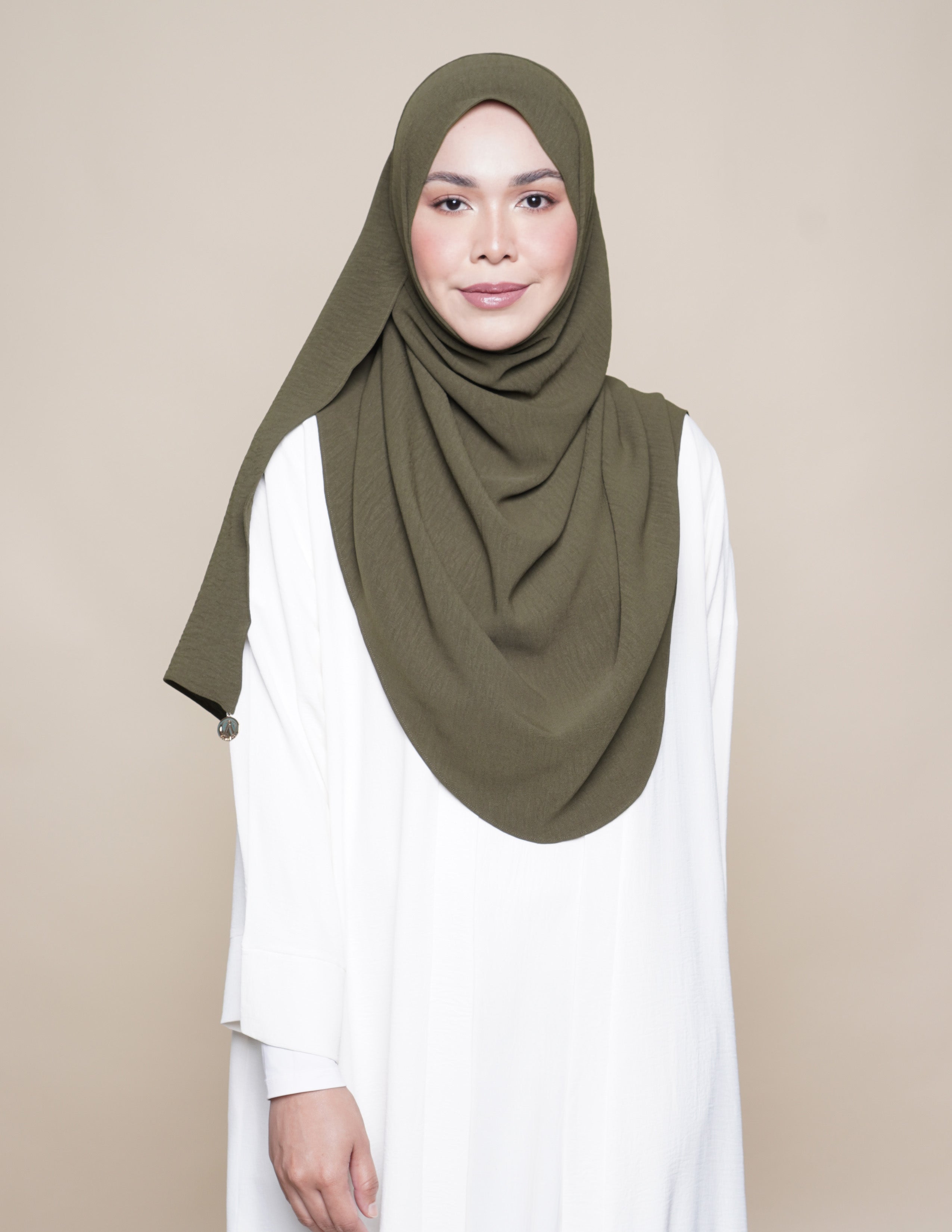 Raudhah Soft Crepe - Moss Green
