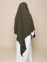 Khimar Crepe - Moss Green