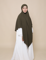 Khimar Crepe - Moss Green